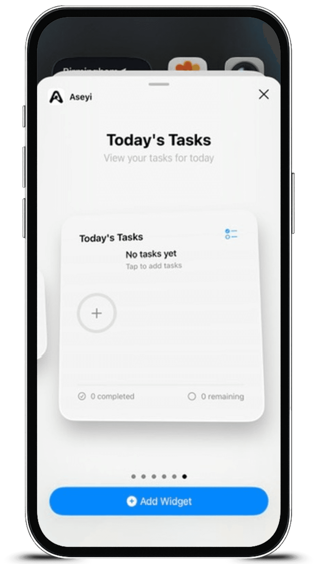 Aseyi iOS Widgets - Dynamic Island